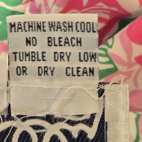 Vintage Lilly Pulitzer White Label Baggy Knee-Length Shorts, Self Belt, Sz 12 - Picture 10 of 10